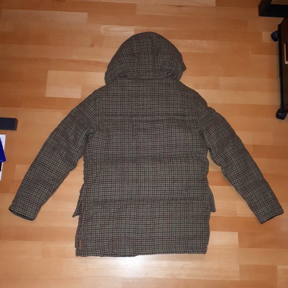 Penfield Landis Moon Shetland Wool Tweed Down-Filled Parka Medium - Picture 2 of 10